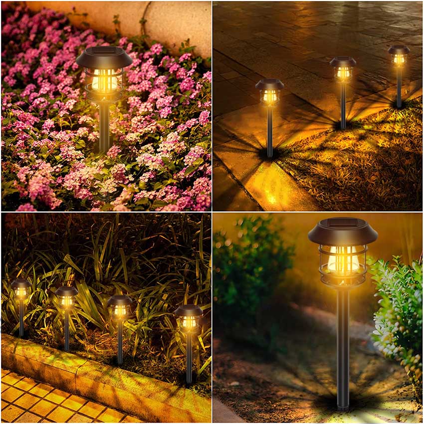 Outdoor Waterproof Solar Garden Lights ສໍາລັບເດີ່ນ