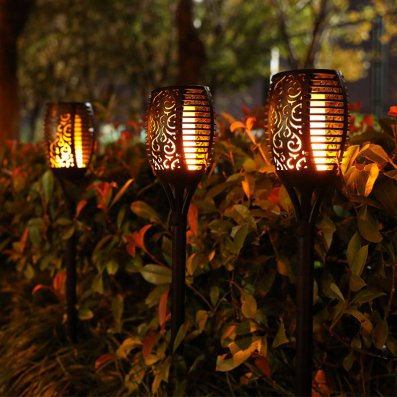 Waterproof Outdoor Flame Solar Lights ສໍາລັບເດີ່ນ