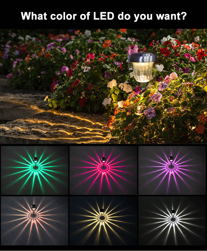 Waterproof Outdoor Solar Pathway Lights ສໍາລັບໂຄມໄຟສວນ